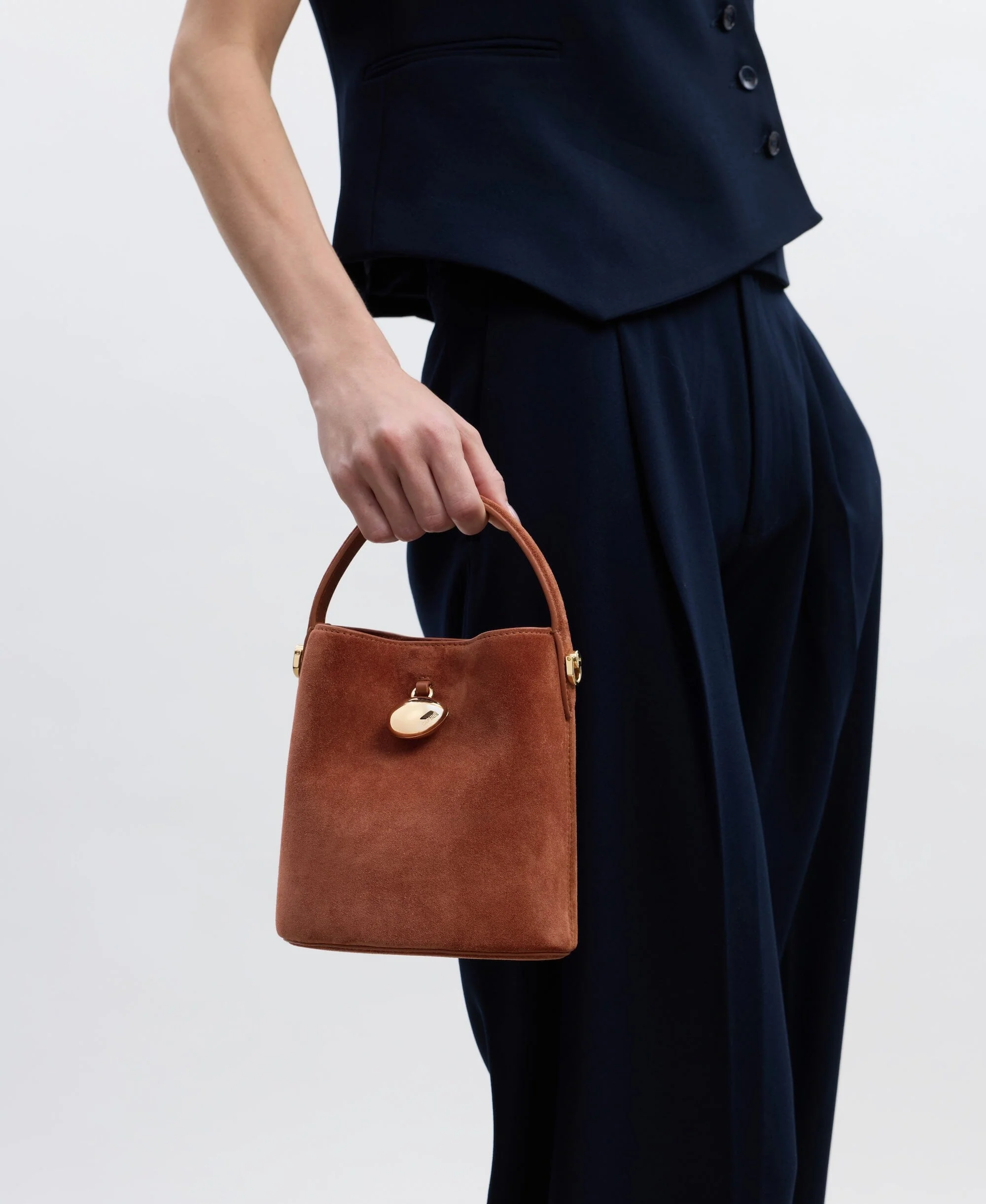 Mini Egg Bucket - Terracotta(Suede) - Image 5