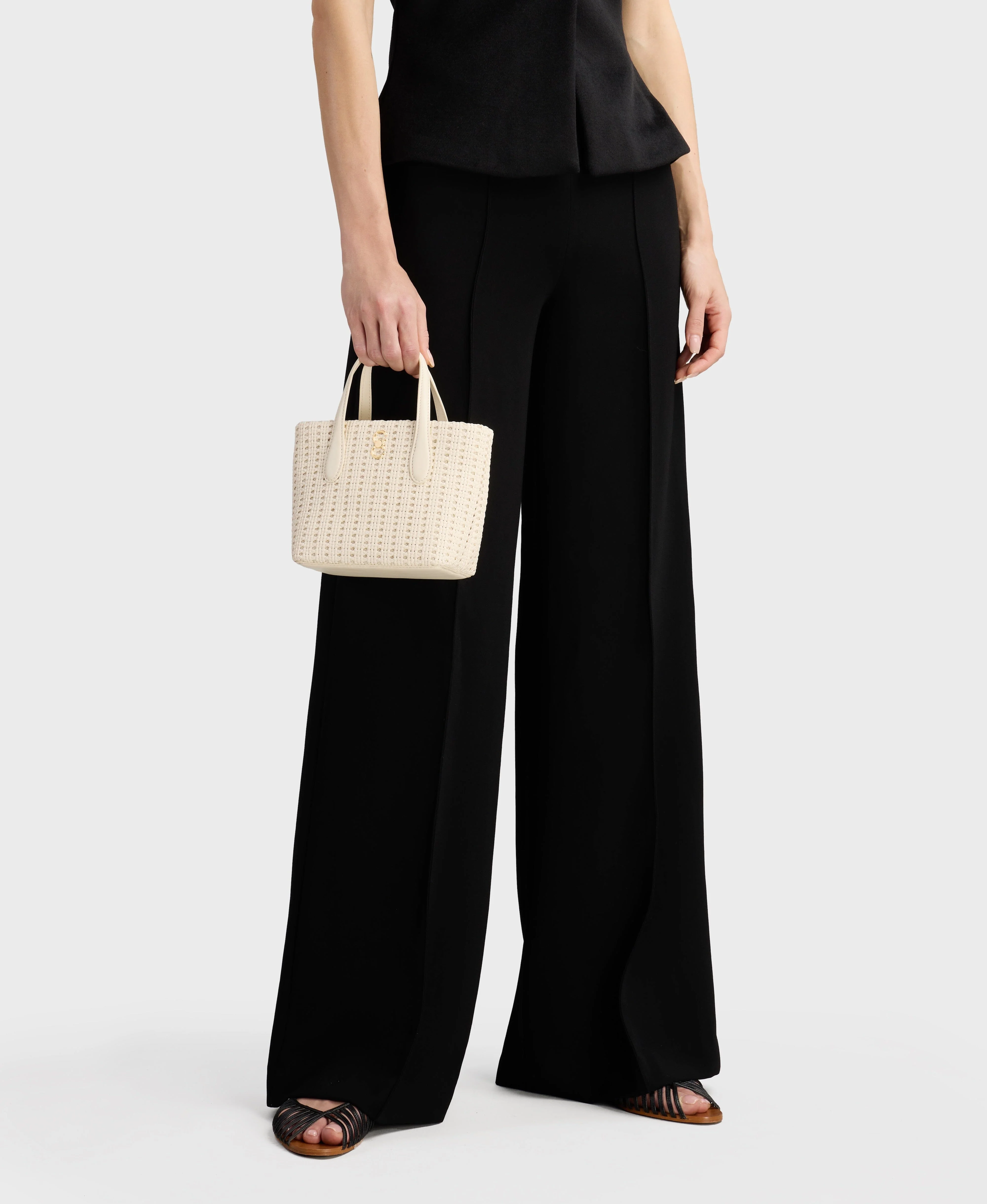 Mini Hexa Tote - White(Woven) - Image 5